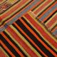 5x13 Long Wide Printsripe Vintage Kilim Rug, 145x410 Cm