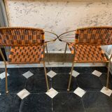Series of 6 garden armchairs and patio Scoubidou', Italian Vintage Design 1950s