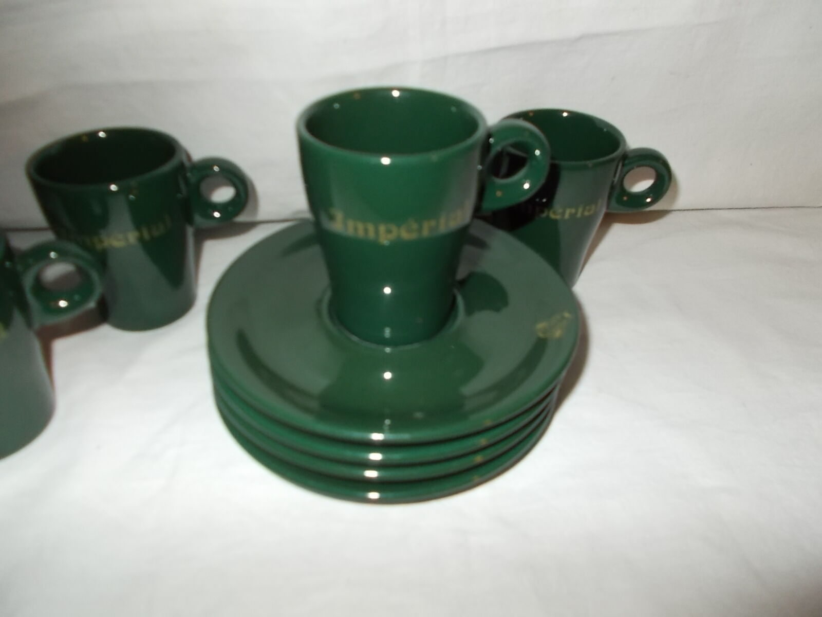 Set 4 cups bistro coffee saucer