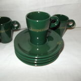 Set 4 cups bistro coffee saucer