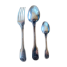 Silver metal cutlery set