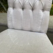 4 upholstered chairs in linen and ash, Maisons du Monde model Chloé.