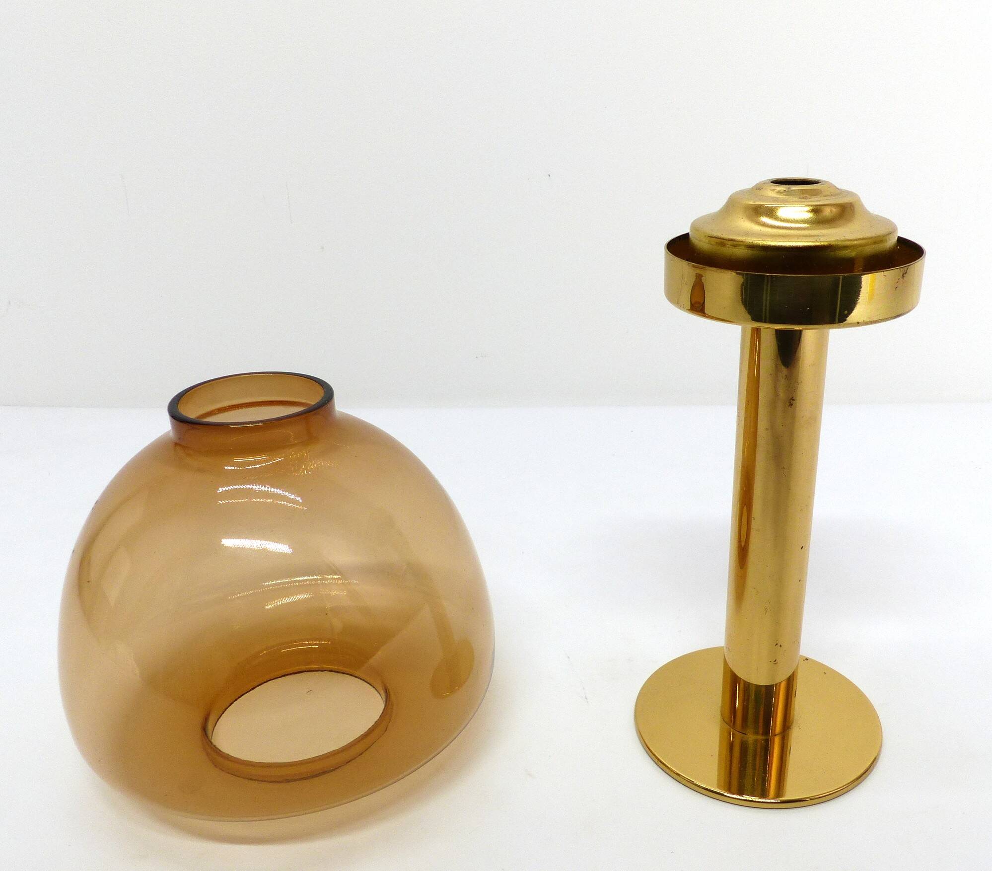 Scandinavian candle holder Hans-Agne Jakobsson Claudia honey L10232 1960