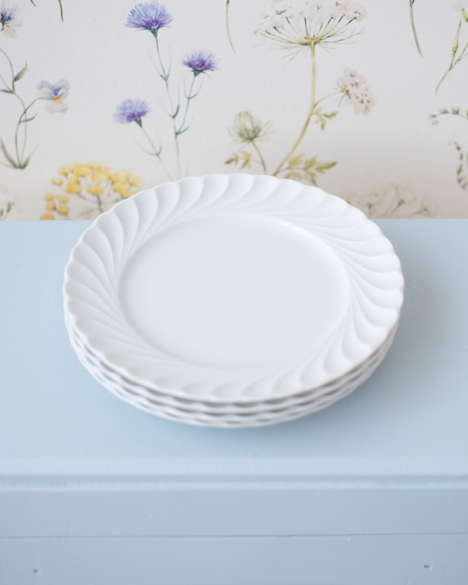 4 Haviland plates in white porcelain
