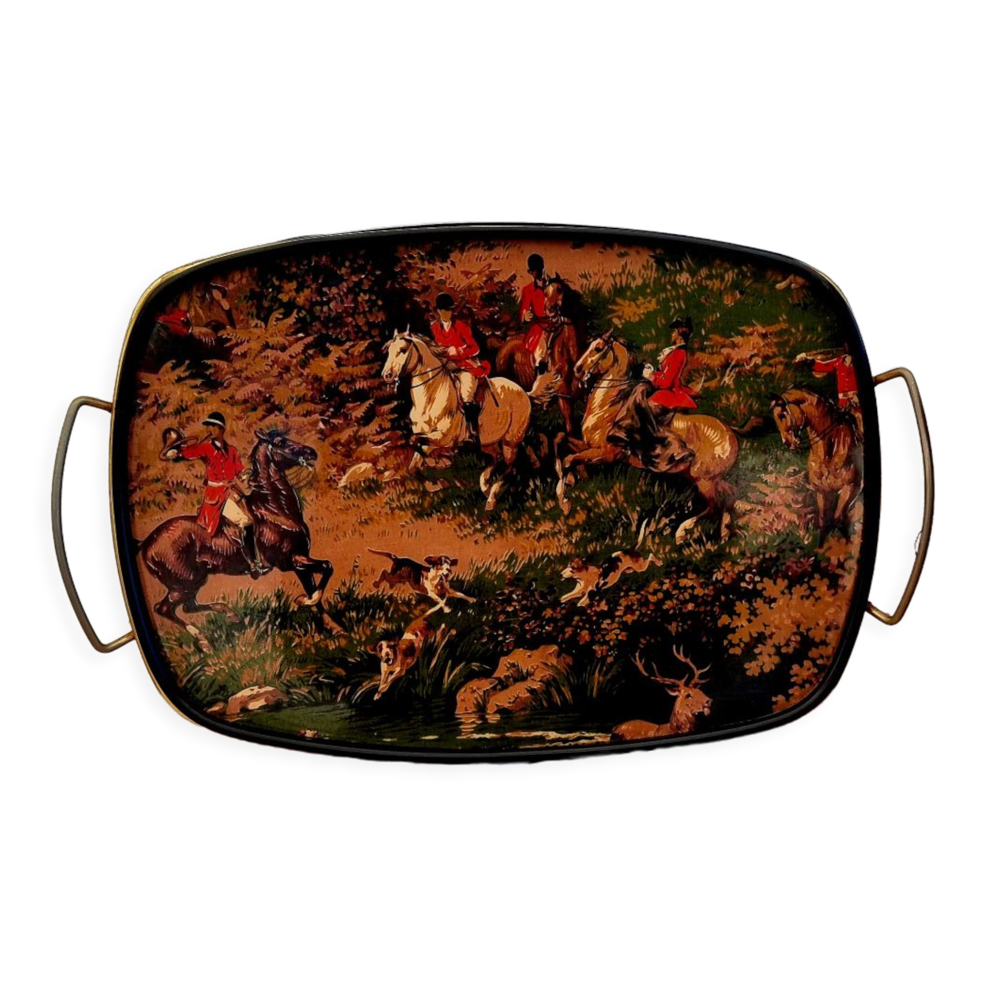 Vintage hunting formica tray