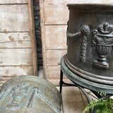 Pair of cast iron planters