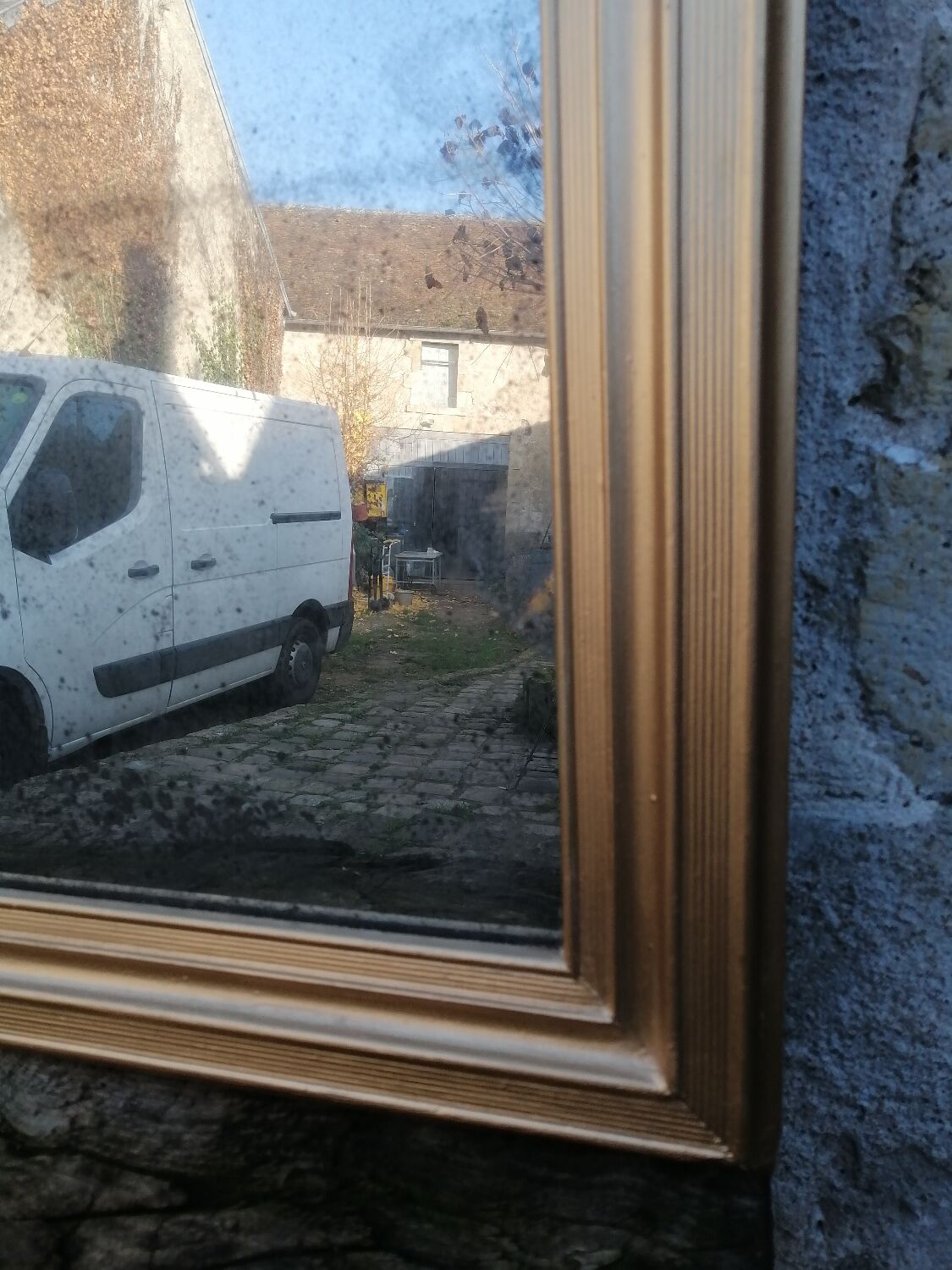 Old mirror gilded 77cm x 51cm