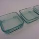 Teak tray with glass bowls by Jens Quistgaard for IHQ Dansk Designs, 1960s, set of 7.