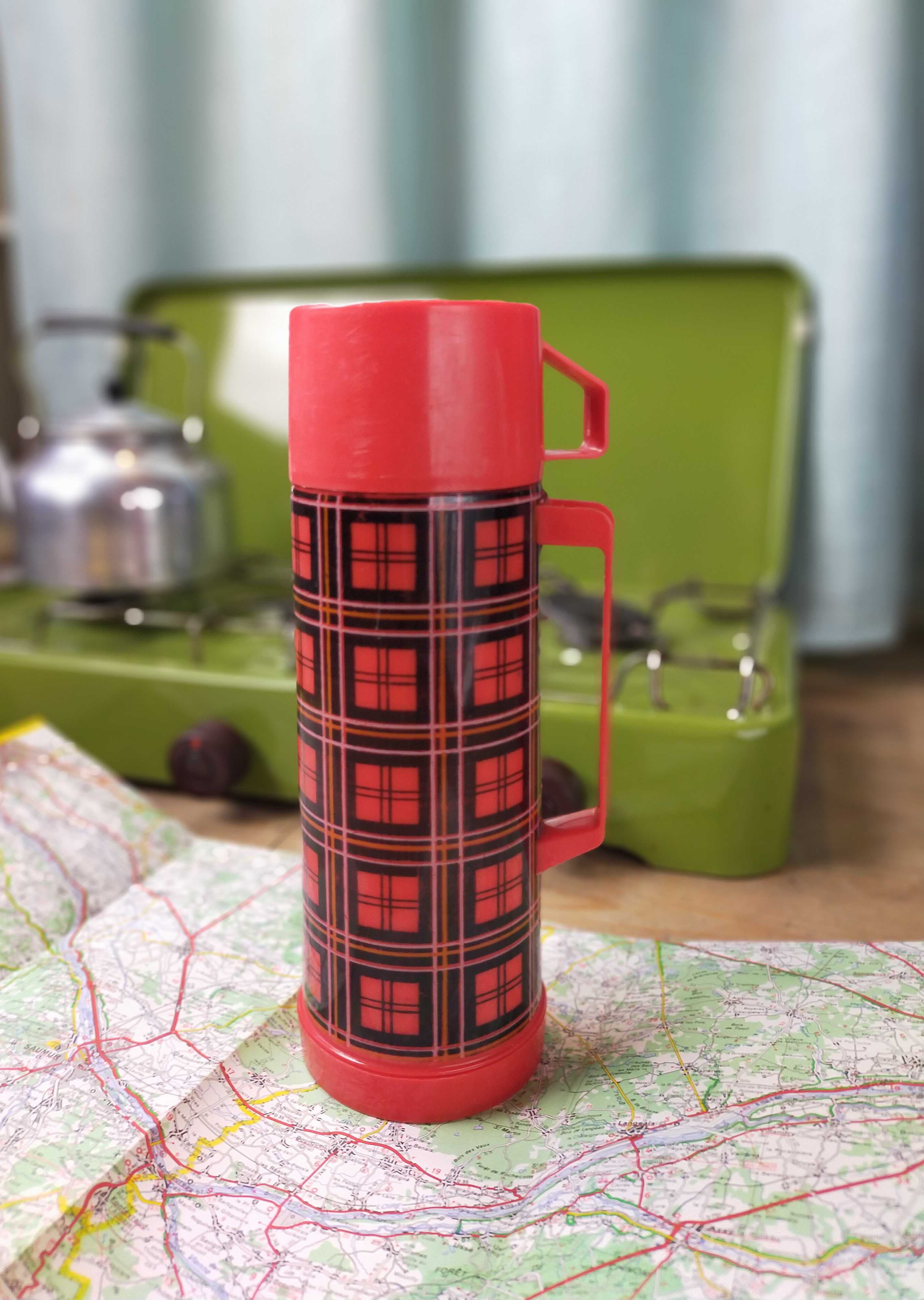 Vintage Scottish red thermos