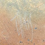 Signed vintage sandstone lamp