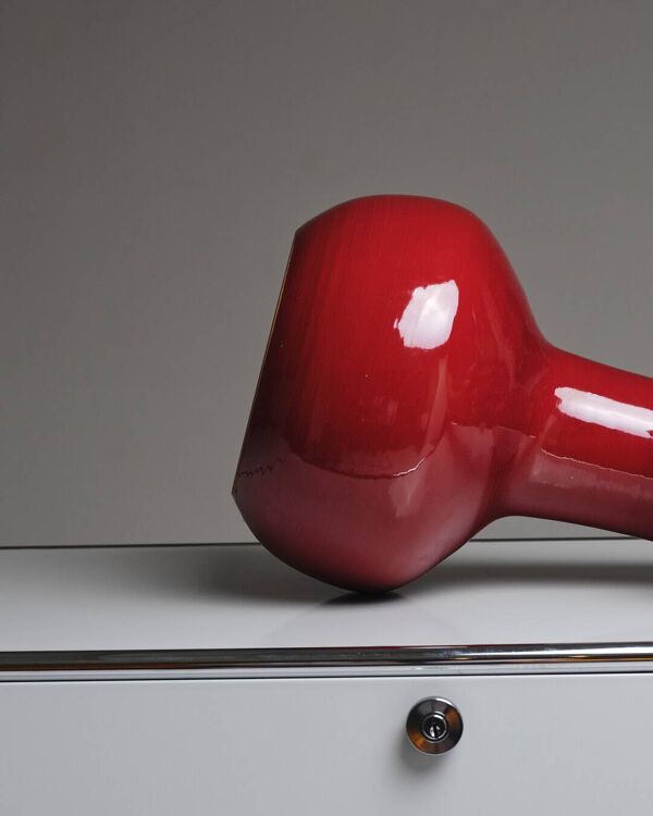 Grand vase en céramique rouge, robert picault, 1960s