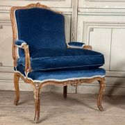 Pair Of Armchairs For Queen Louis XV, Carved “oak” Wood 18th Century