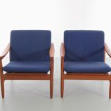Paire de fauteuils scandinave en teck