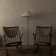 Ensemble de 2 chaises berçantes en teck danois modèle 182 Frank Reenskaug années 1950.