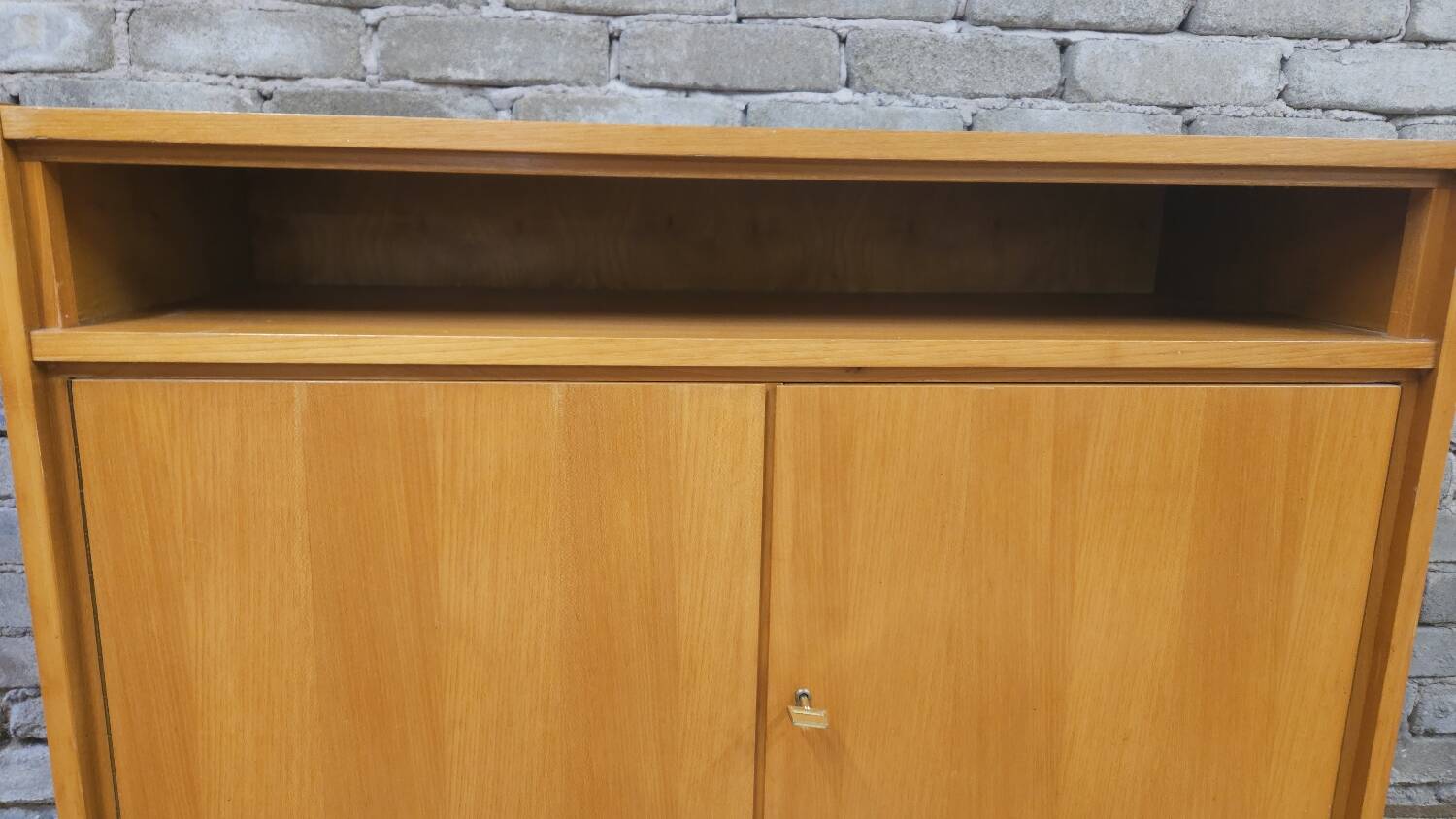 Small Scandinavian sideboard with compass legs, 1970s
