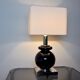 Cubic table lamp with ceramics by Bd Lumica, Italy, 1980
