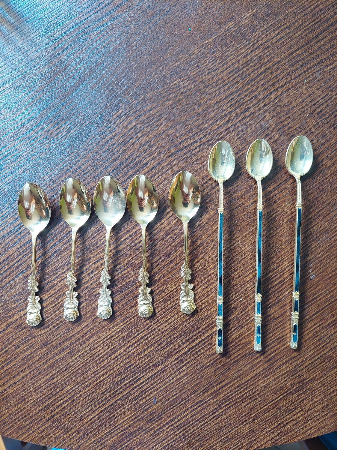 Small gold spoons