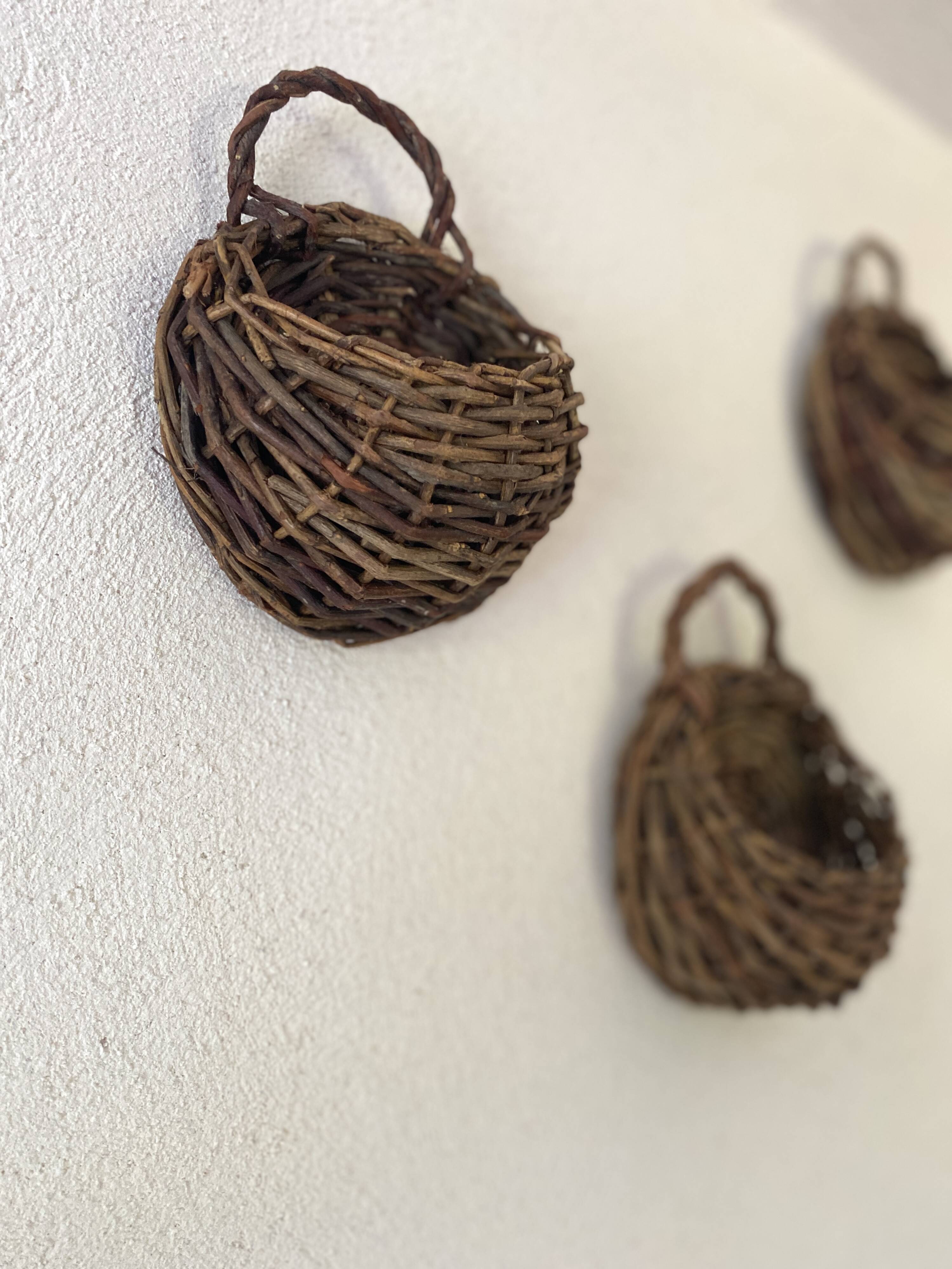 3 mini paniers, déco murale