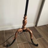 Black and copper lamp