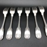 6 forks Christofle model Vendome shell