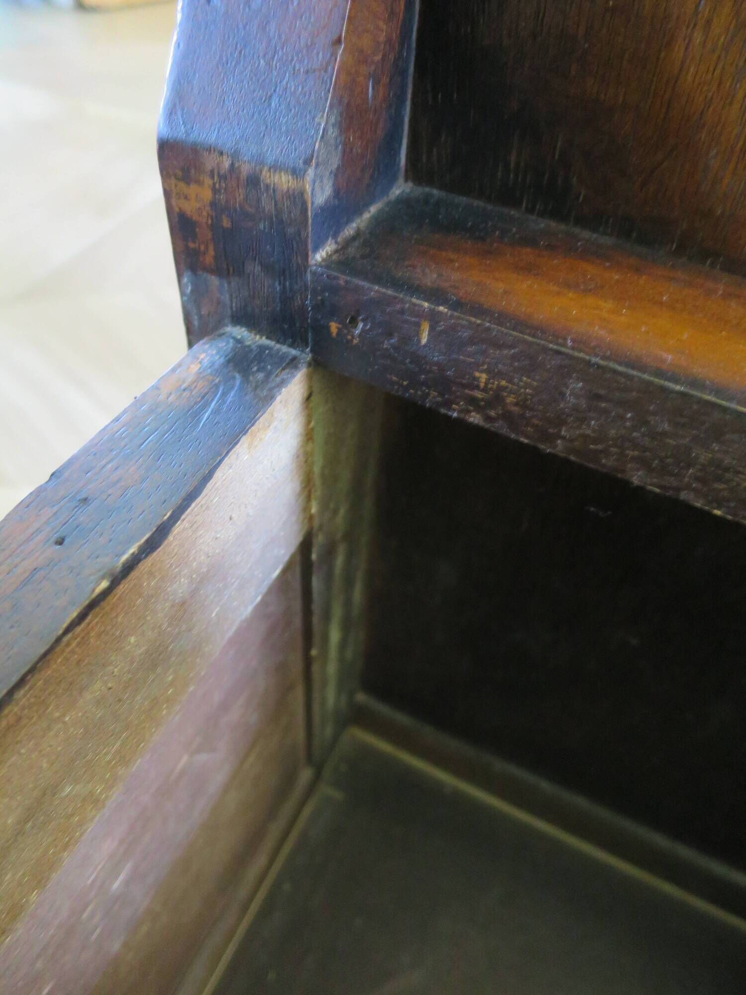 Rare entrance bench - Old chest bench - toy chest - oak color
