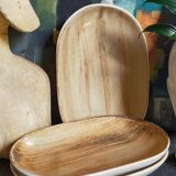 Trois raviers céramique au décor de coups de pinceaux vintages