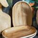 Three ceramic raviers decorated with vintage brushstrokes