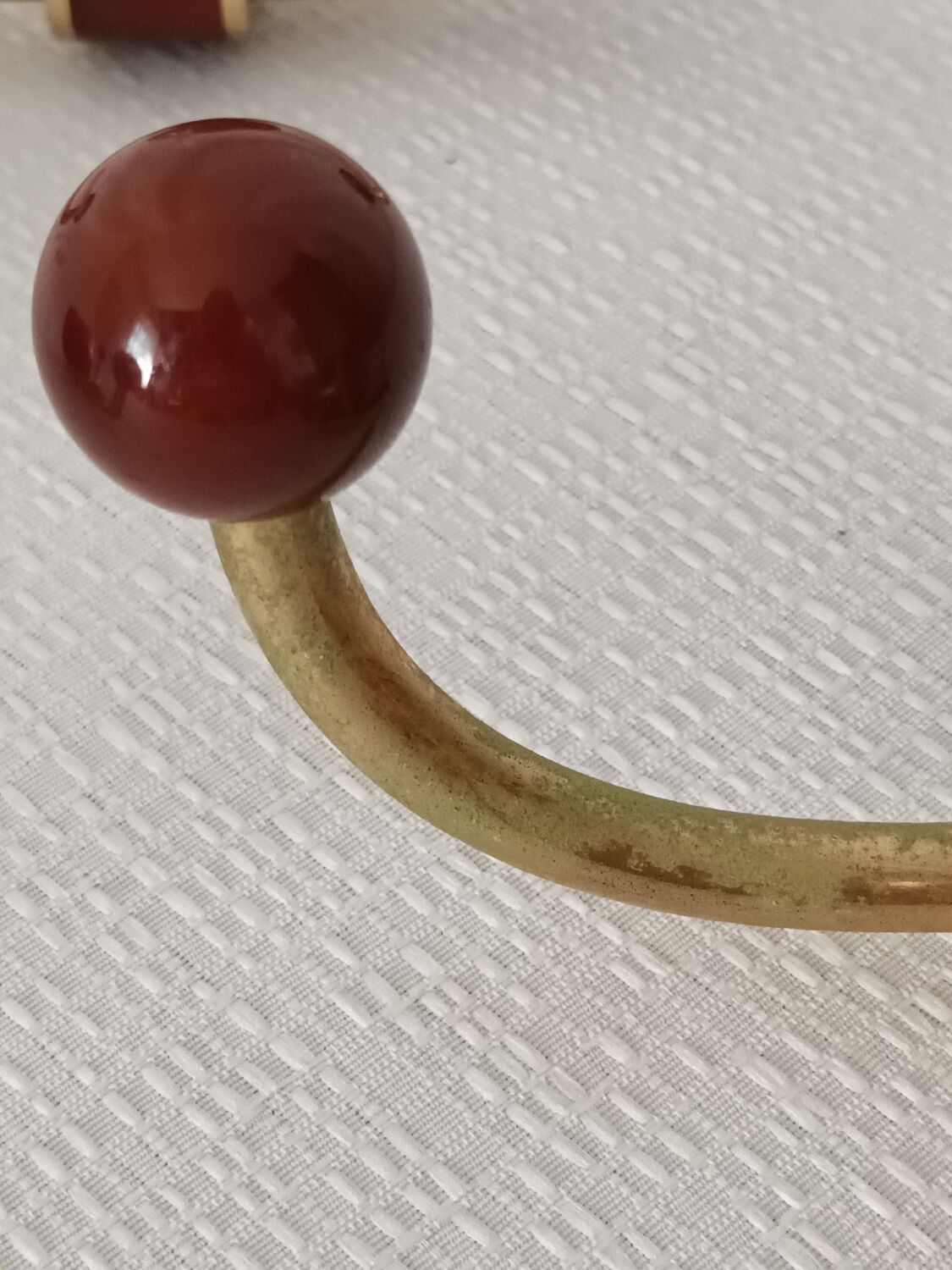 Art deco bakelite brass hooks