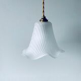 Flower suspension in glass paste