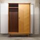 Scandinavian wardrobe 2 sliding doors 1960
