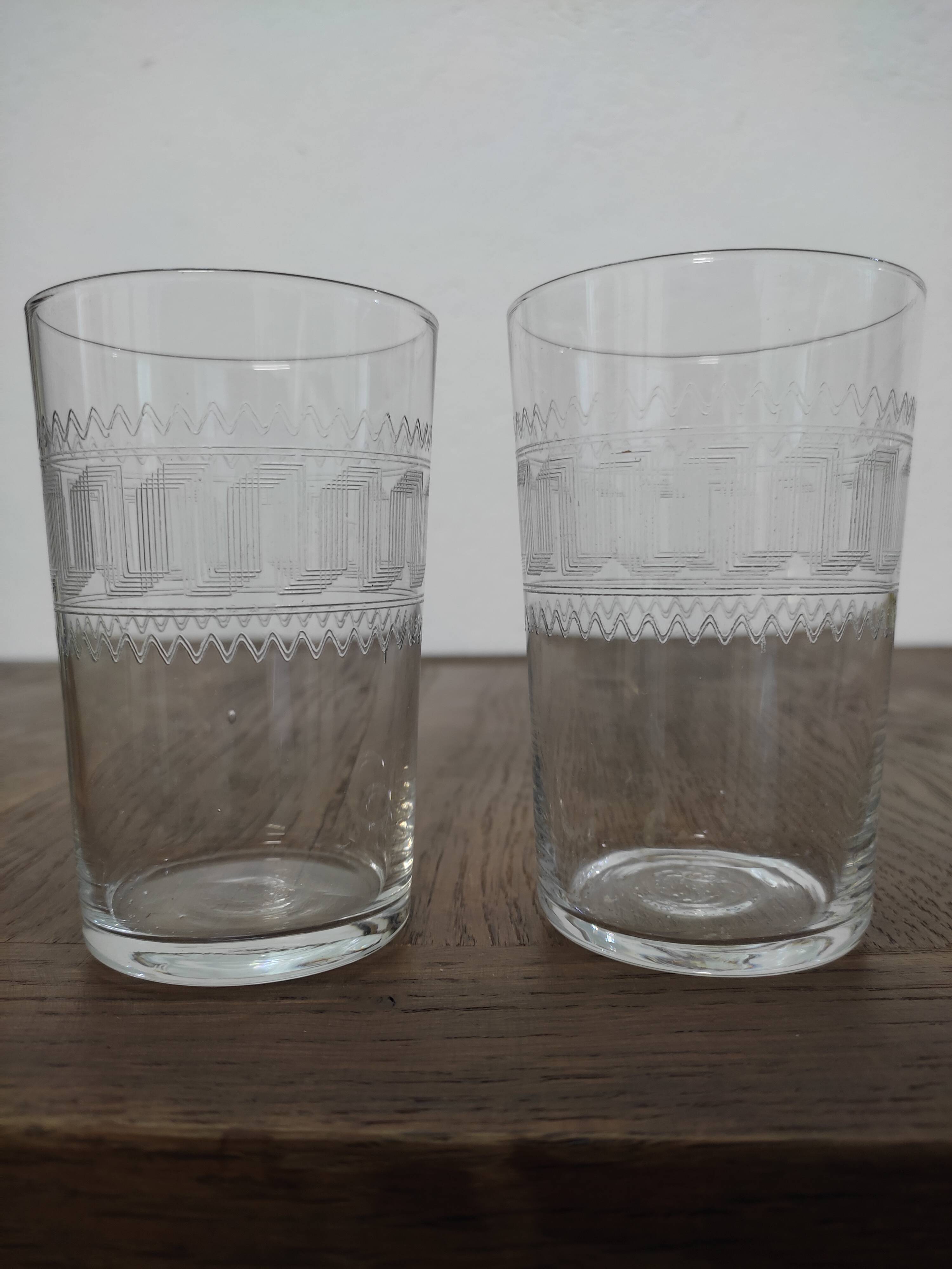 2 old glasses