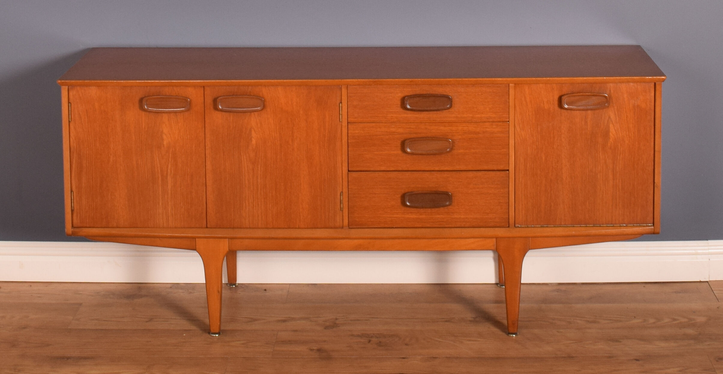 Restored Teak 1960s Retro Long Sideboard By Jentique