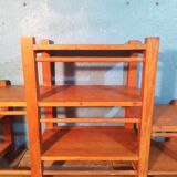 Etagère sur pied "pin" 1970s