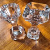 Pair of crystal candlesticks by Villeroy & Boch – 1970s – Perfect condition