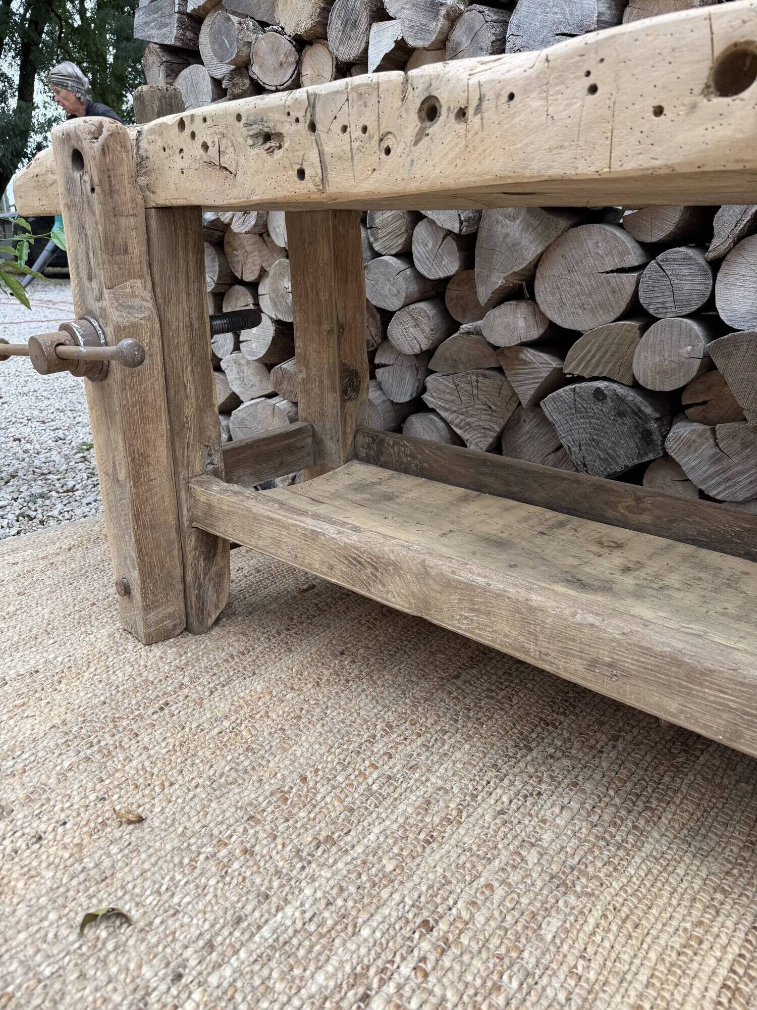 Renovated carpenter's workbench 170cm