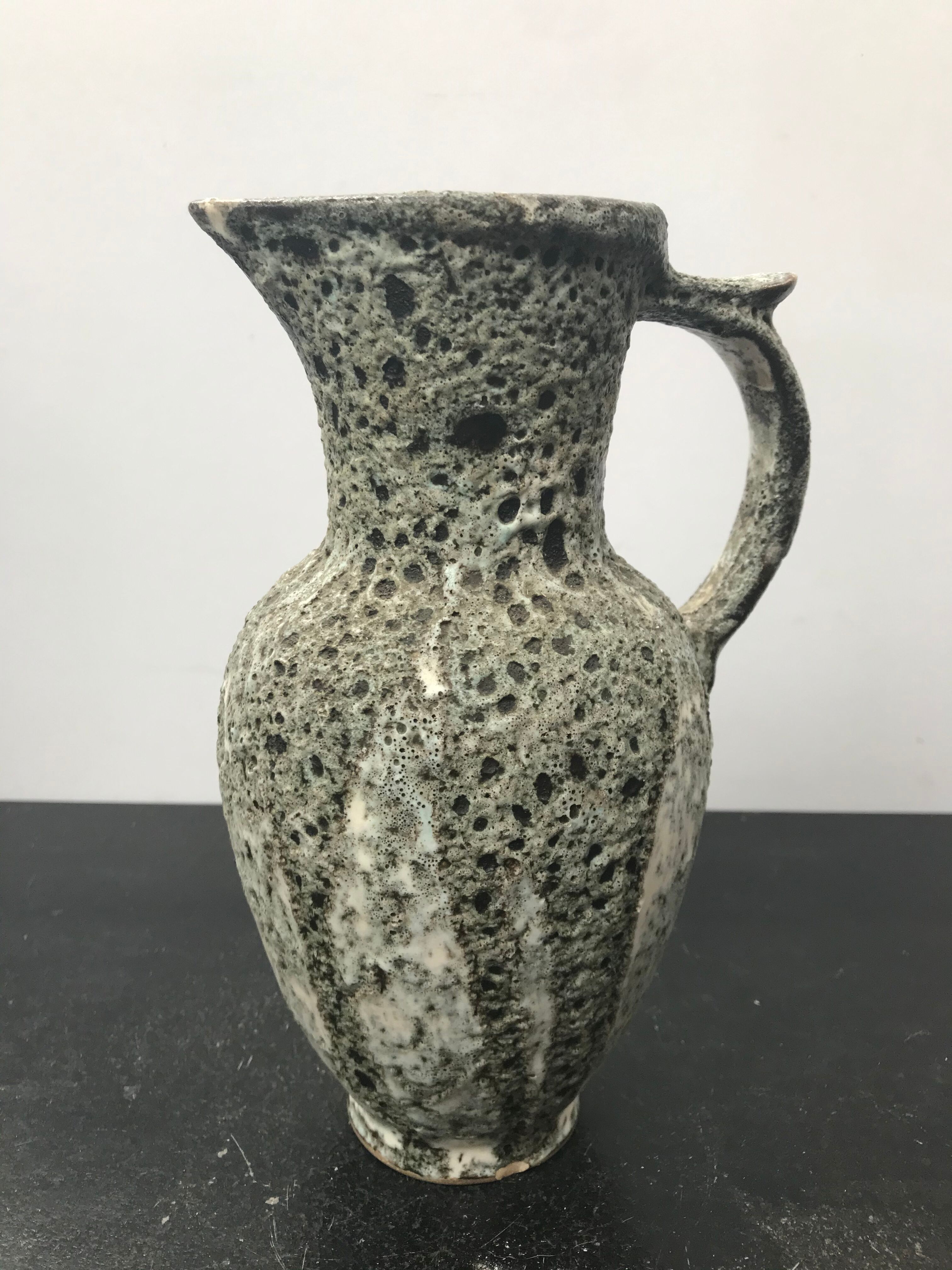 Former Pottery Pitcher DUBREUIL Ceramics Vintage Skis