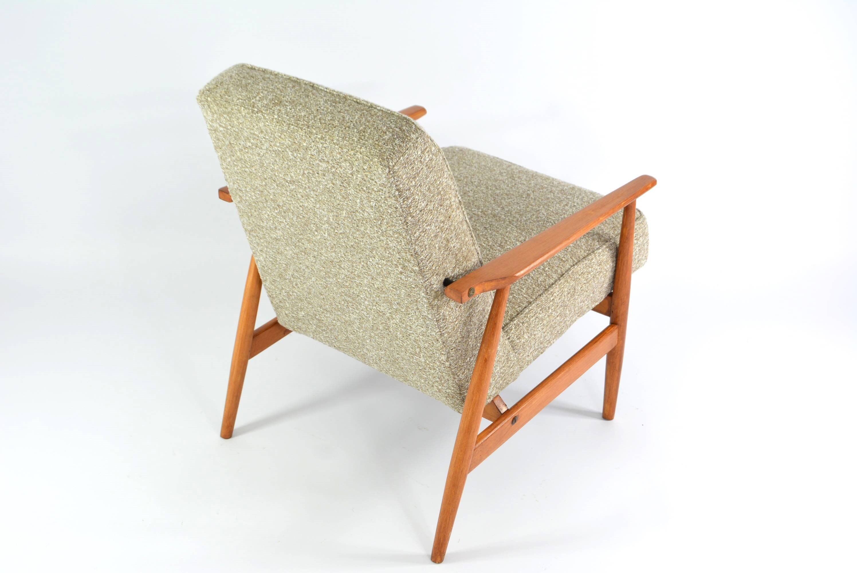 Fauteuil fox chiné beige et crème