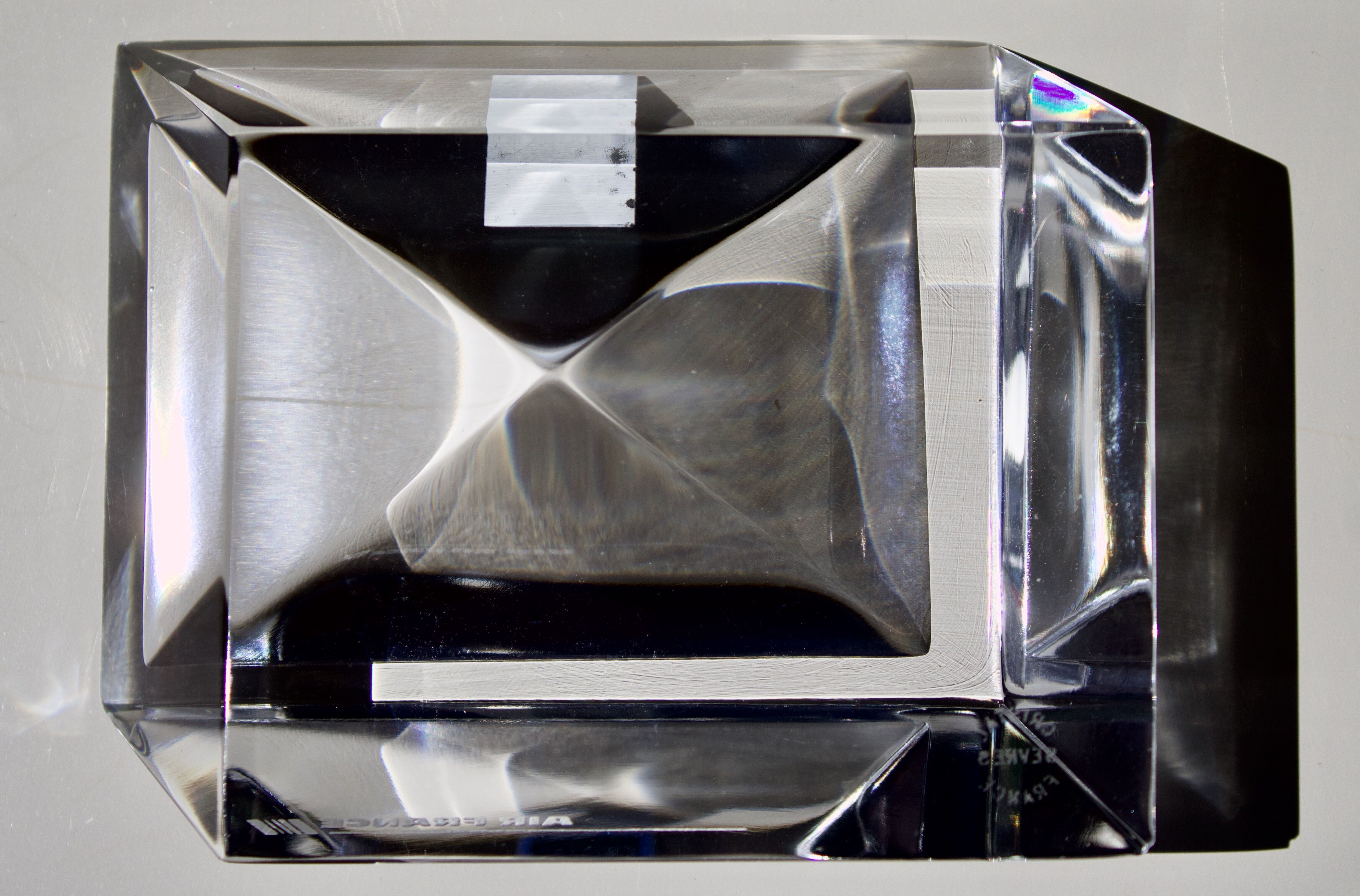 Ancient sevre crystal ashtray Air France 1970