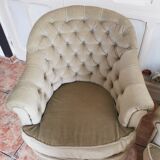 Duo of toad armchairs