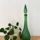 Green Empoli carafe - Diamond point glass - 1960s