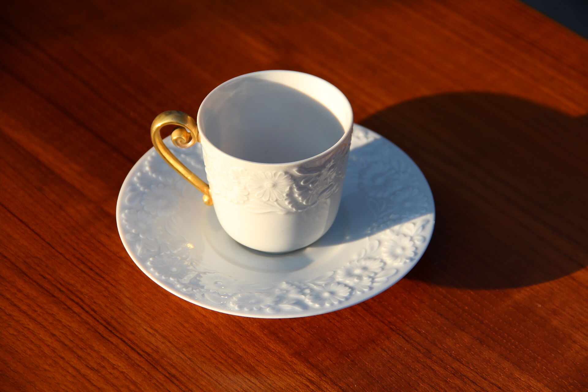 Mocha cup and its Swiss porcelain saucer, 1979