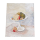Oil painting, still life, fruit and compotier, 70s