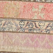 Tapis Runner Vintage Patchwork,Motifs Tribaux,Tons Pastel & Terre,66x265 cm