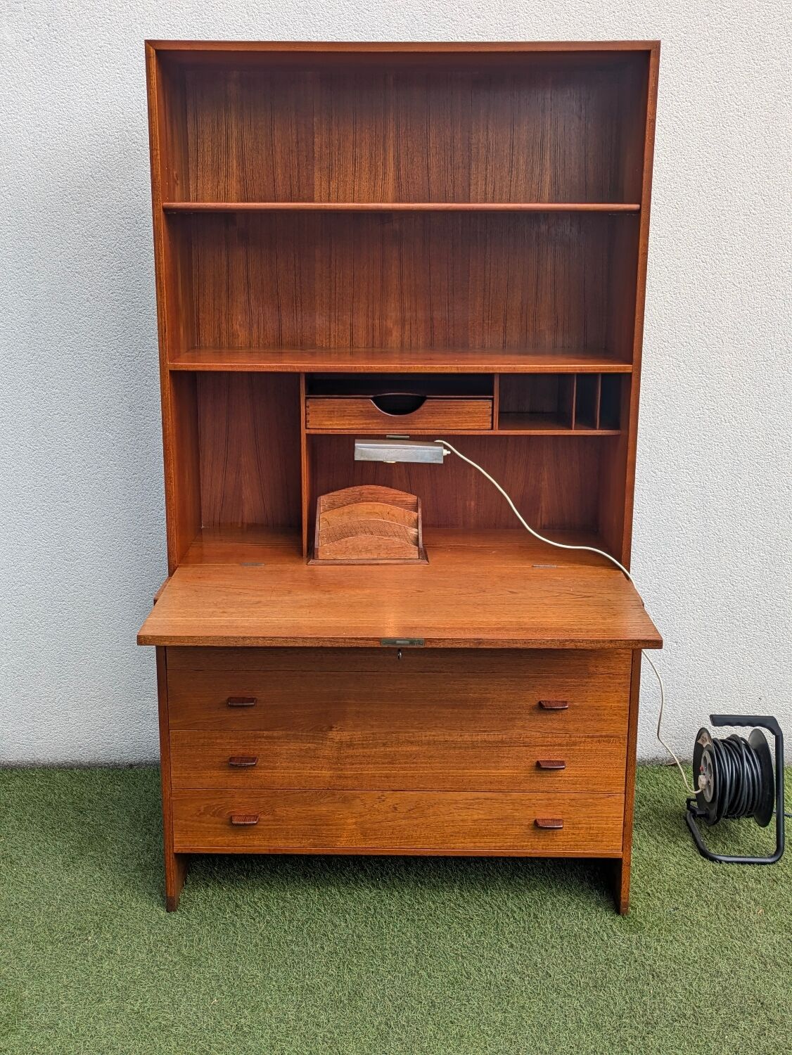 Wegner modular secretary library (RY Møbler) teak 50s