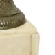 Antique Column Pedestal Onyx Marble and Bronze 19th Century 115cm