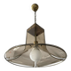 Italian suspension lamp in smoked glass and brass from the 1970s.