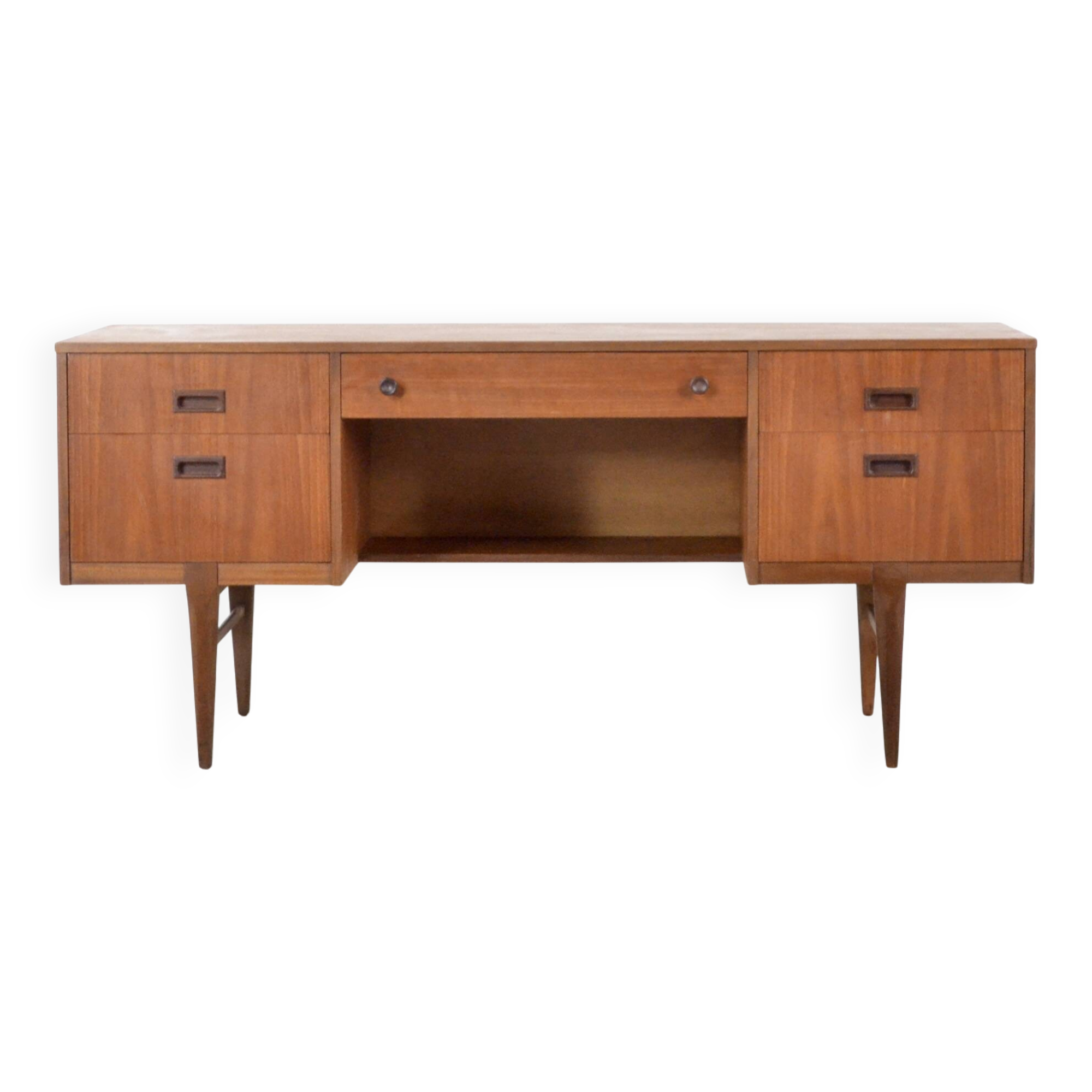 Bureau en teck danois du milieu du siècle, coiffeuse, tiroirs, buffet. Livraison. Vin