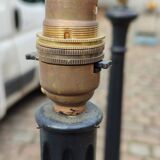 Set of 2 wooden floor lamps