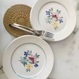 Fabiola Digoin Sarreguemines flat plates from the 50s