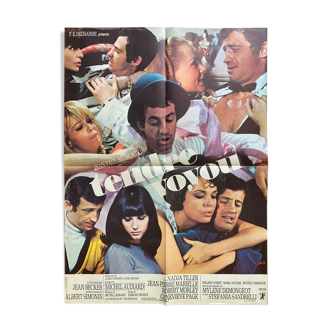 Affiche cinéma originale "Tendre Voyou" Jean-Paul Belmondo 60x80cm 1966
